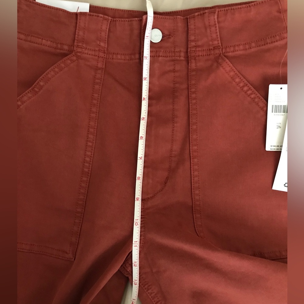 Joe’s Jeans x Anthropologie Chloe High Rise Wide Leg Pants Burnt Henna NWT Sz 26 - Picture 15 of 16